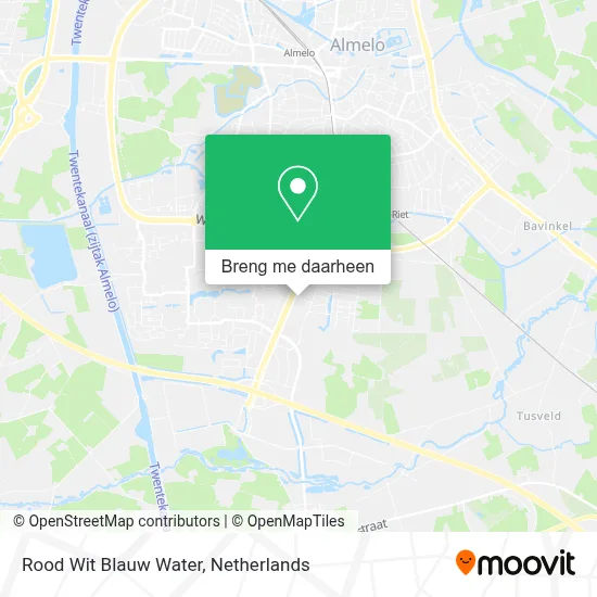 Rood Wit Blauw Water kaart