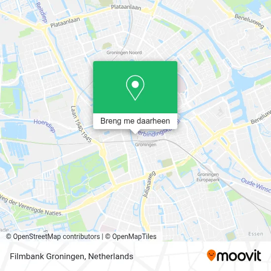 Filmbank Groningen kaart