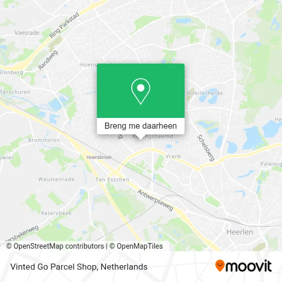 Vinted Go Parcel Shop kaart