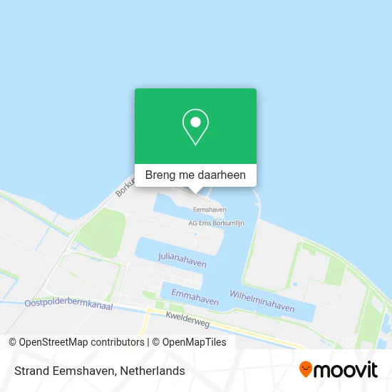 Strand Eemshaven kaart