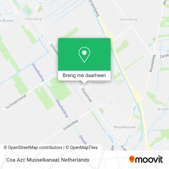 Coa Azc Musselkanaal kaart