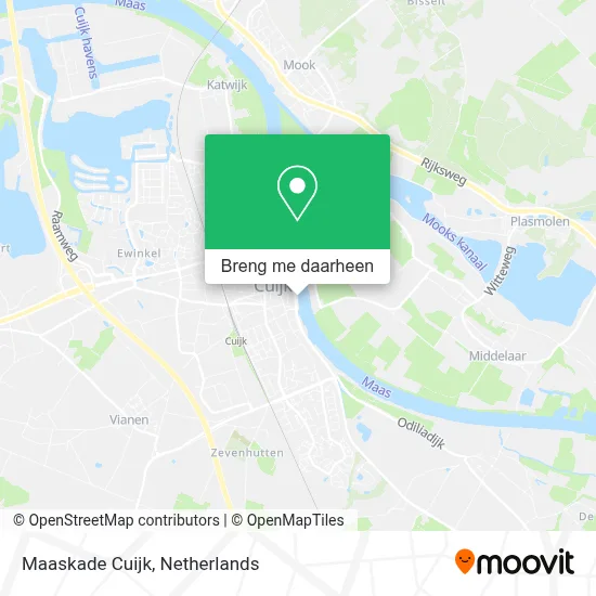 Maaskade Cuijk kaart