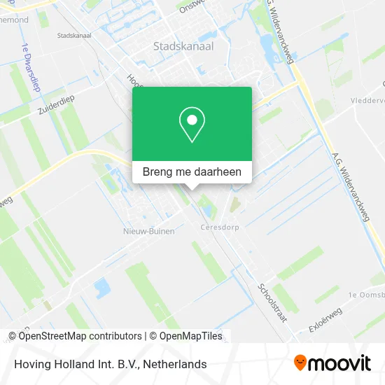 Hoving Holland Int. B.V. kaart
