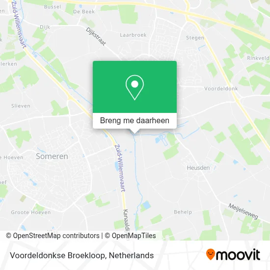 Voordeldonkse Broekloop kaart