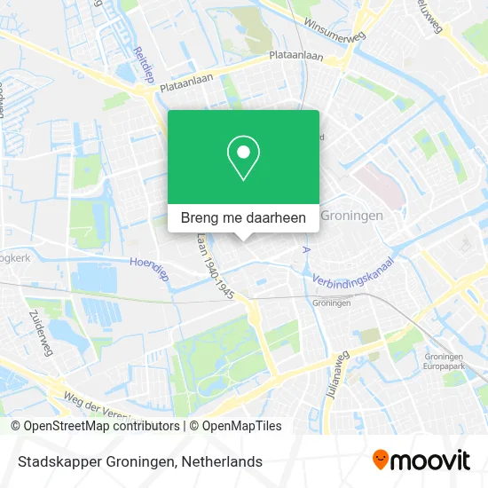 Stadskapper Groningen kaart