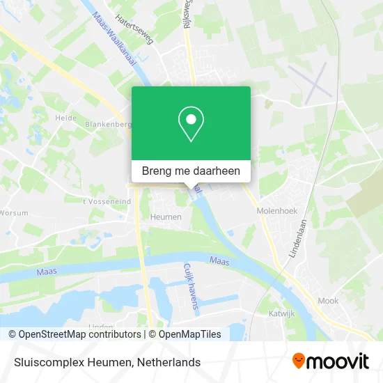 Sluiscomplex Heumen kaart