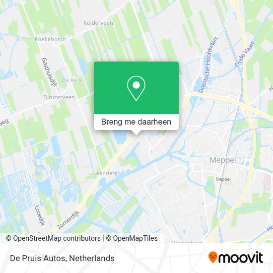 De Pruis Autos kaart