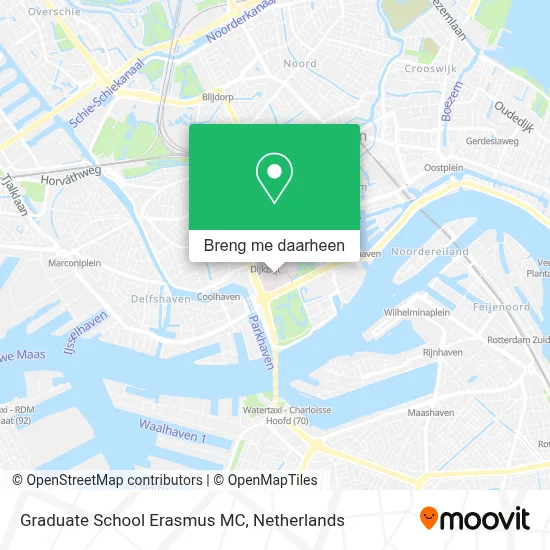 Graduate School Erasmus MC kaart