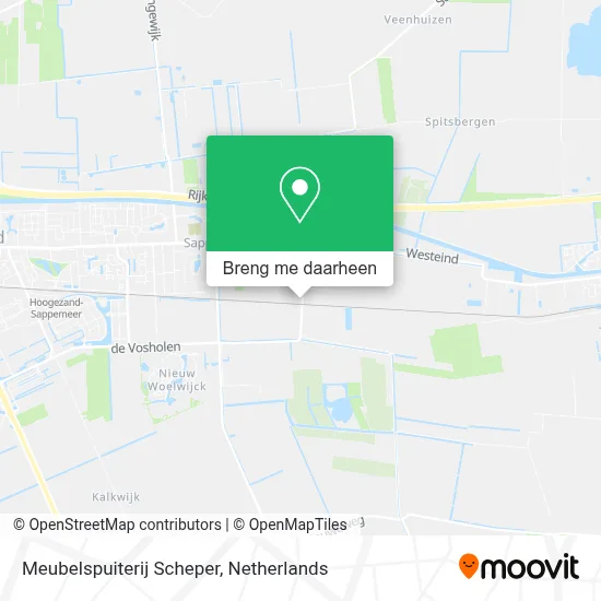 Meubelspuiterij Scheper kaart