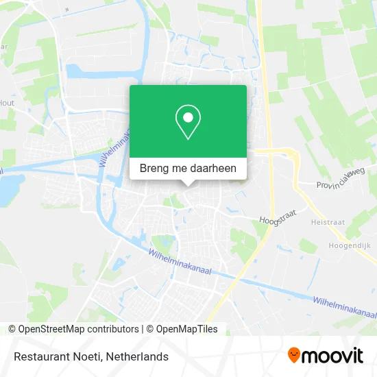 Restaurant Noeti kaart