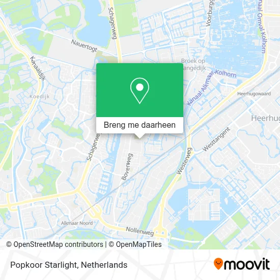Popkoor Starlight kaart