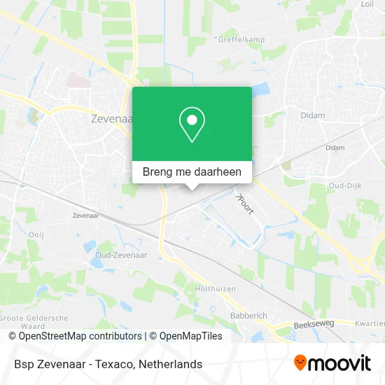 Bsp Zevenaar - Texaco kaart