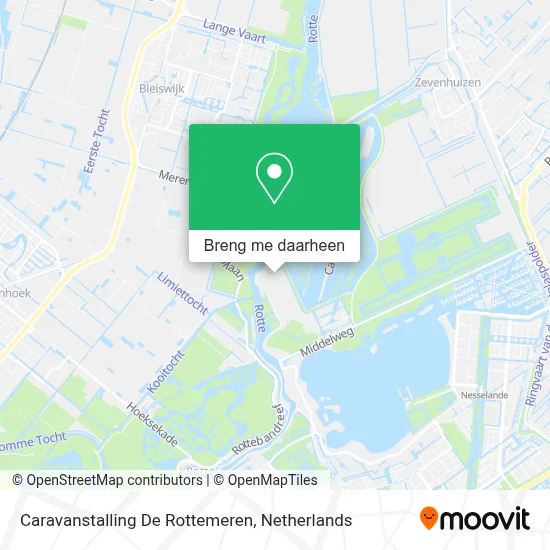 Caravanstalling De Rottemeren kaart