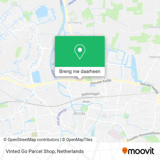 Vinted Go Parcel Shop kaart