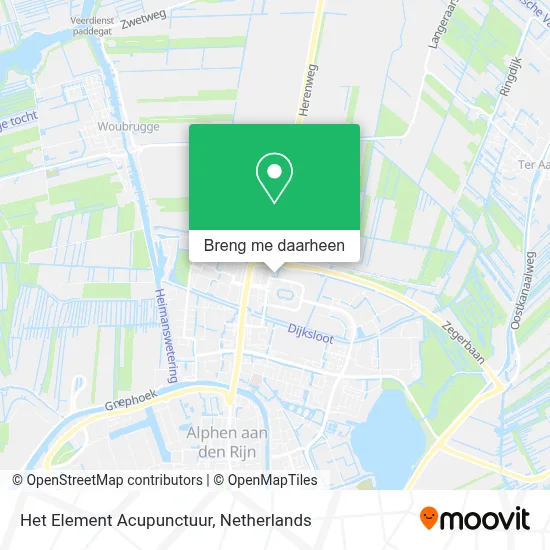 Het Element Acupunctuur kaart