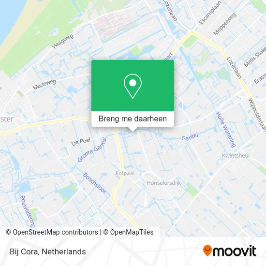 Bij Cora kaart