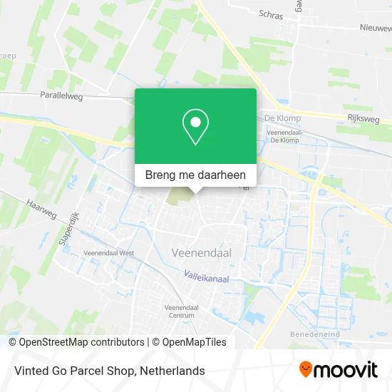 Vinted Go Parcel Shop kaart