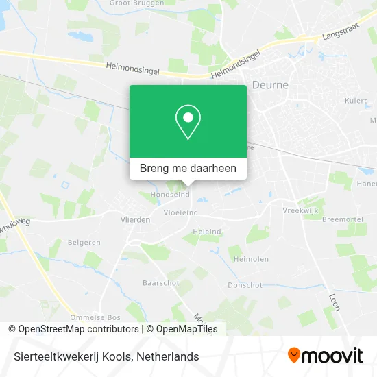 Sierteeltkwekerij Kools kaart