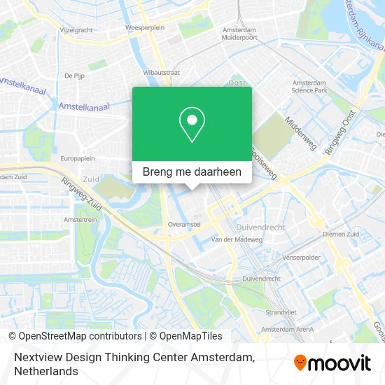 Nextview Design Thinking Center Amsterdam kaart