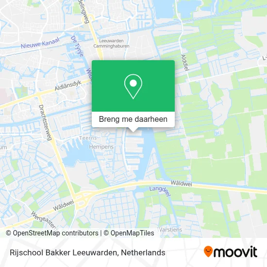 Rijschool Bakker Leeuwarden kaart