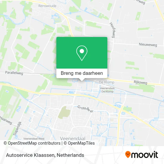 Autoservice Klaassen kaart