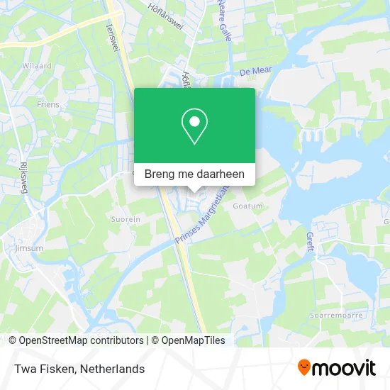 Twa Fisken kaart