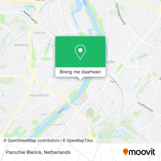Parochie Blerick kaart