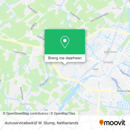 Autoservicebedrijf W. Slump kaart