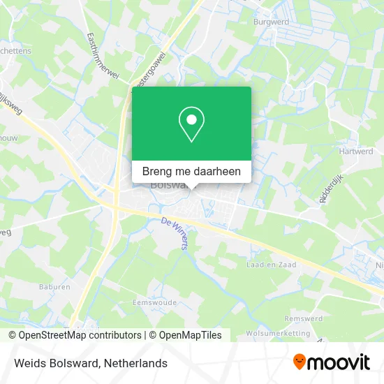 Weids Bolsward kaart
