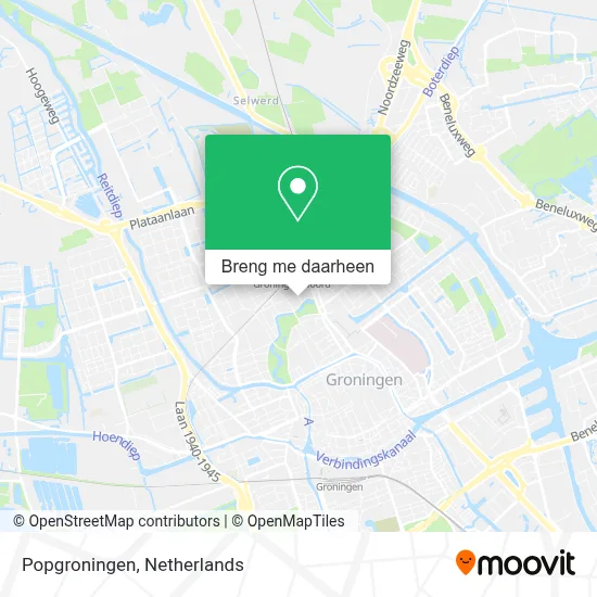 Popgroningen kaart