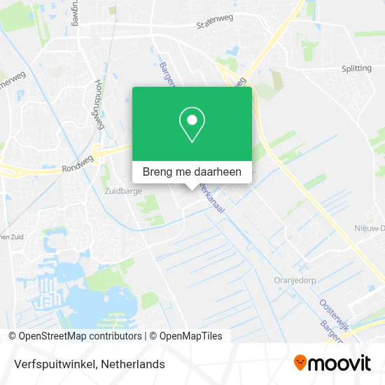 Verfspuitwinkel kaart