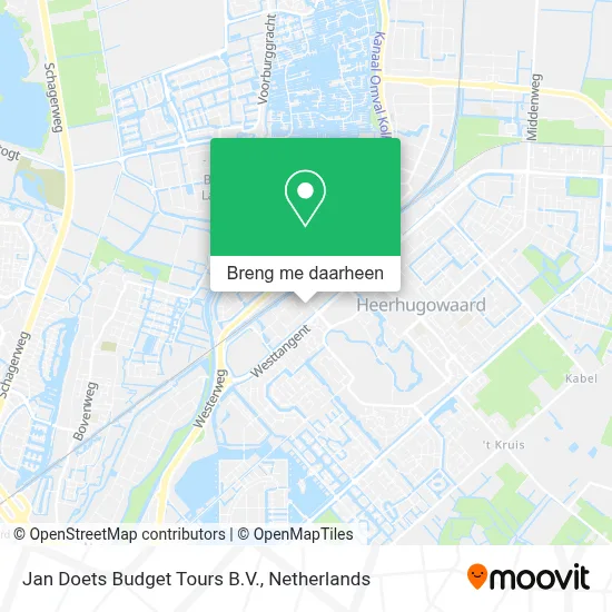 Jan Doets Budget Tours B.V. kaart