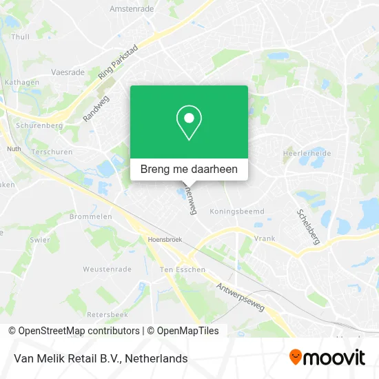 Van Melik Retail B.V. kaart