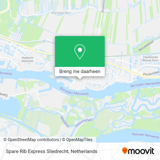 Spare Rib Express Sliedrecht kaart