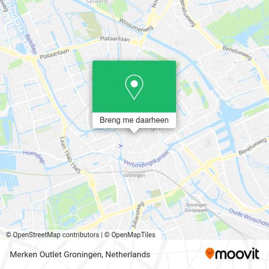 Merken Outlet Groningen kaart