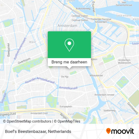 Boef's Beestenbazaar kaart