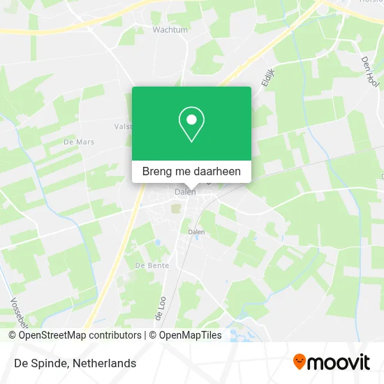 De Spinde kaart