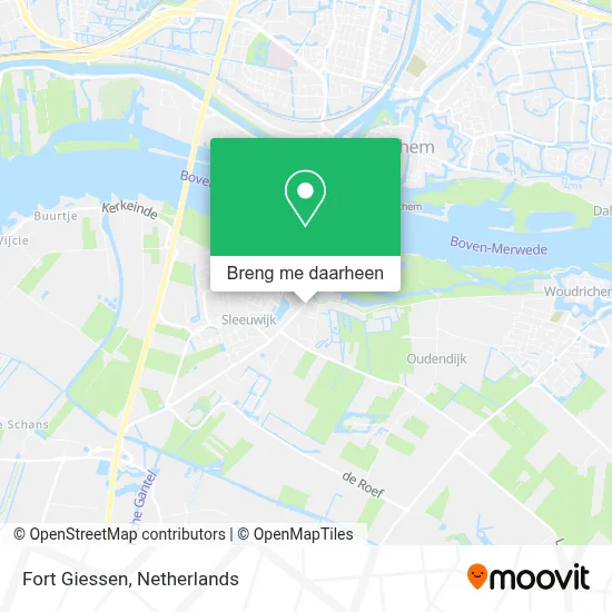 Fort Giessen kaart
