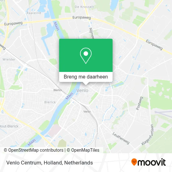 Venlo Centrum, Holland kaart