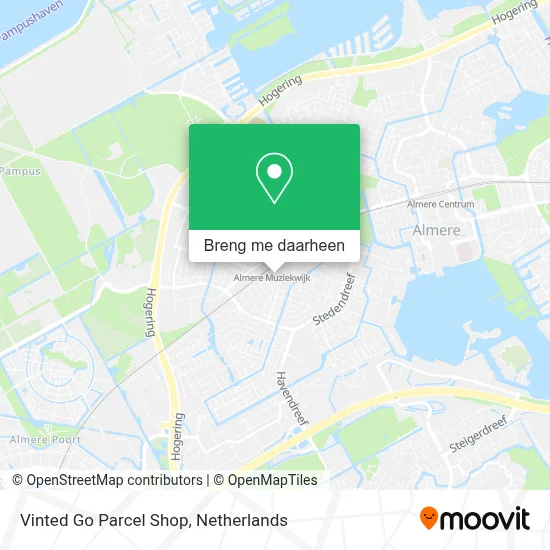 Vinted Go Parcel Shop kaart