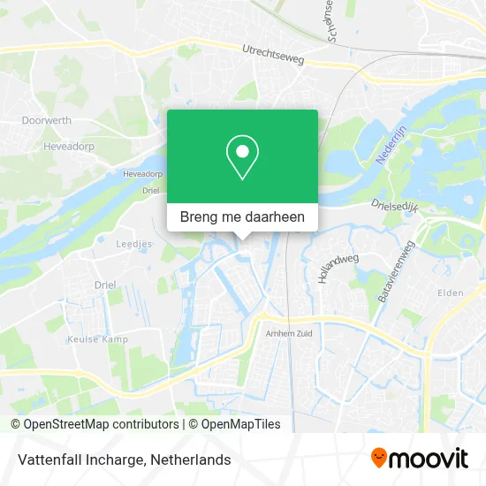 Vattenfall Incharge kaart