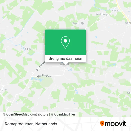 Romeproducten kaart