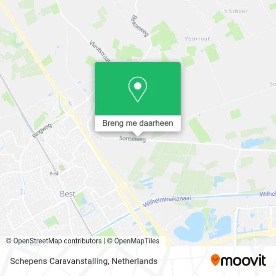 Schepens Caravanstalling kaart