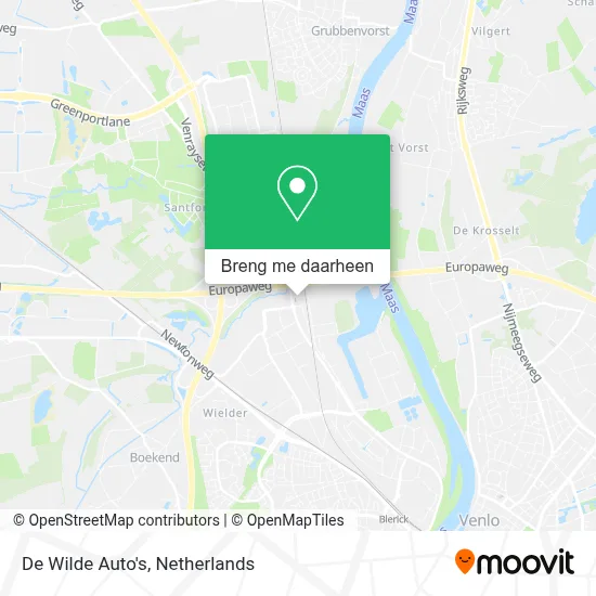 De Wilde Auto's kaart