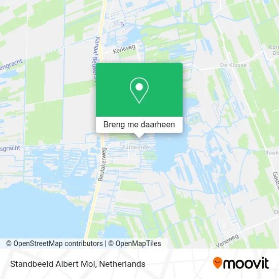 Standbeeld Albert Mol kaart