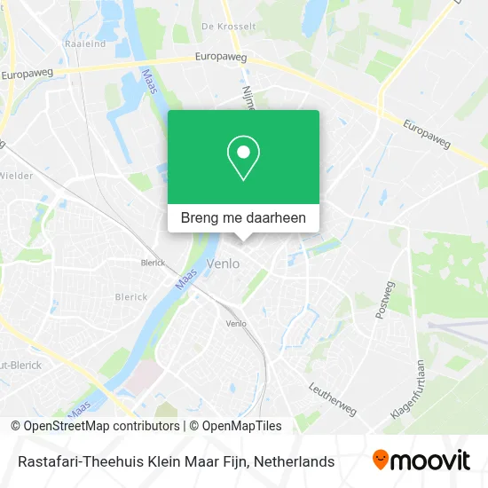 Rastafari-Theehuis Klein Maar Fijn kaart