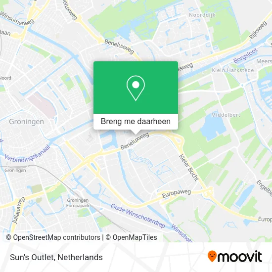 Sun's Outlet kaart