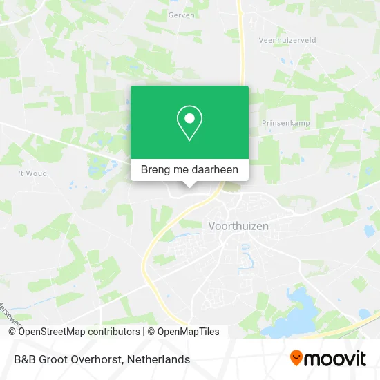 B&B Groot Overhorst kaart