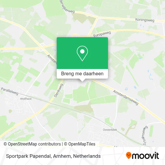 Sportpark Papendal, Arnhem kaart