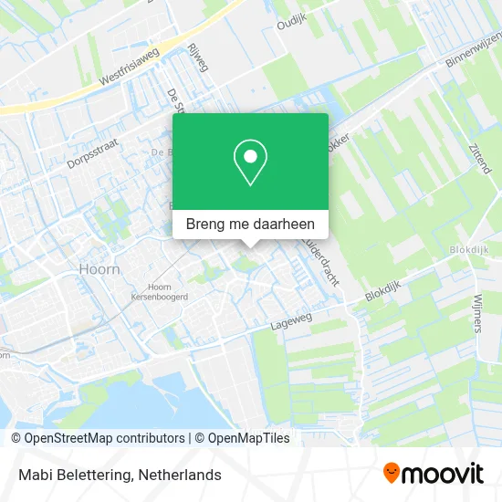 Mabi Belettering kaart